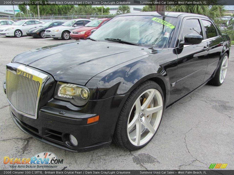 2006 Chrysler 300 C SRT8 Brilliant Black Crystal Pearl / Dark Slate Gray/Light Graystone Photo #5