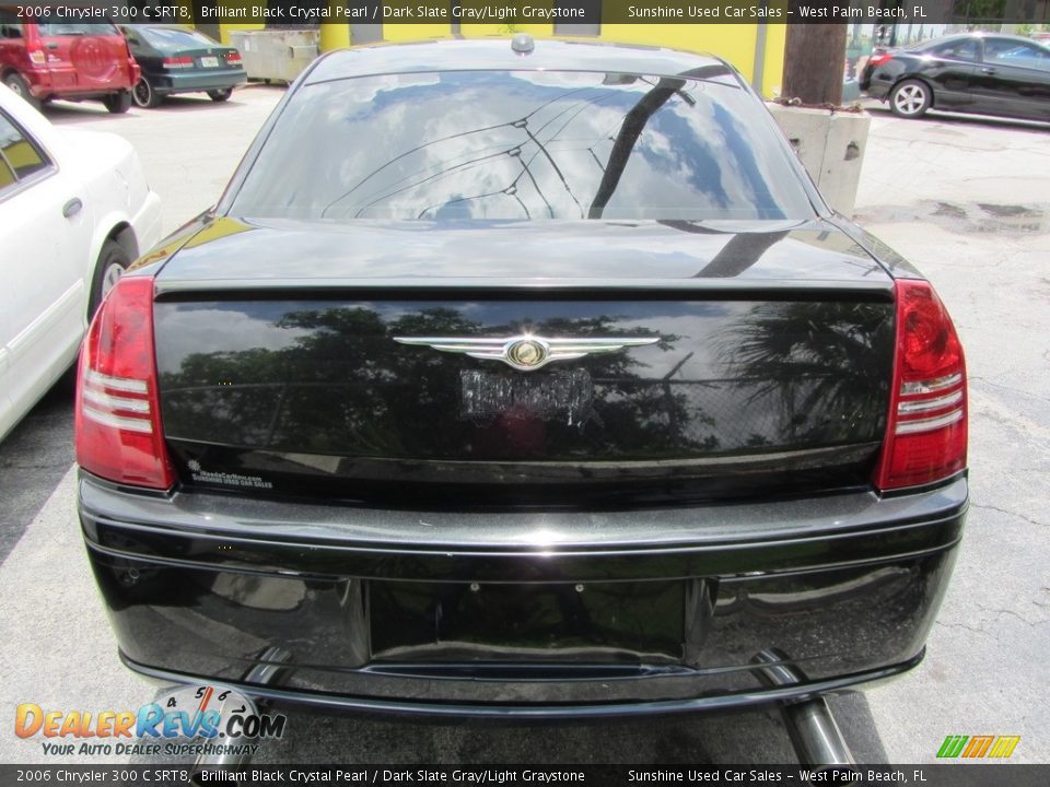 2006 Chrysler 300 C SRT8 Brilliant Black Crystal Pearl / Dark Slate Gray/Light Graystone Photo #7