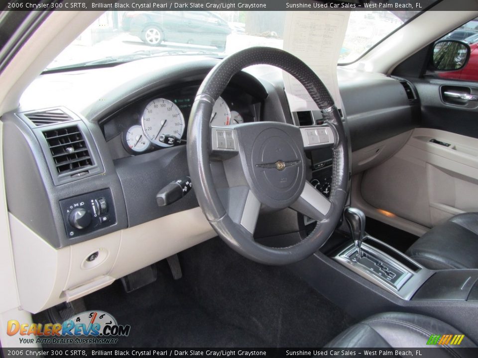 2006 Chrysler 300 C SRT8 Brilliant Black Crystal Pearl / Dark Slate Gray/Light Graystone Photo #10