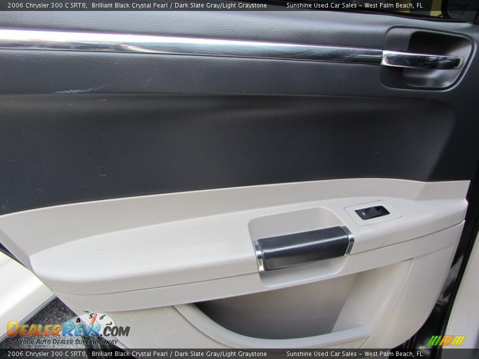 2006 Chrysler 300 C SRT8 Brilliant Black Crystal Pearl / Dark Slate Gray/Light Graystone Photo #12