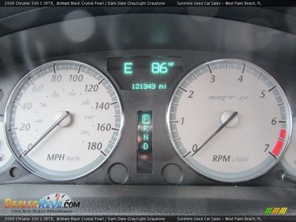 2006 Chrysler 300 C SRT8 Brilliant Black Crystal Pearl / Dark Slate Gray/Light Graystone Photo #25