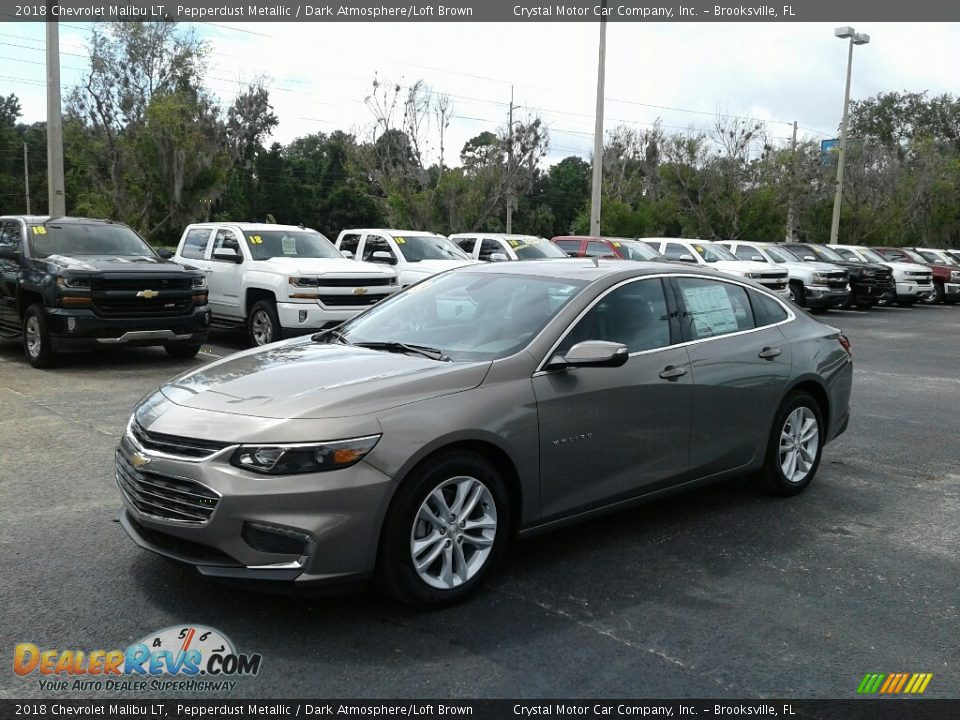 2018 Chevrolet Malibu LT Pepperdust Metallic / Dark Atmosphere/Loft Brown Photo #1