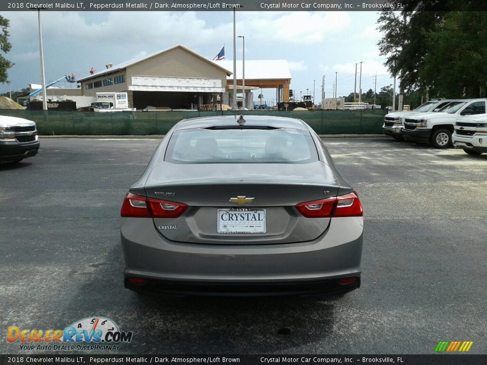 2018 Chevrolet Malibu LT Pepperdust Metallic / Dark Atmosphere/Loft Brown Photo #4