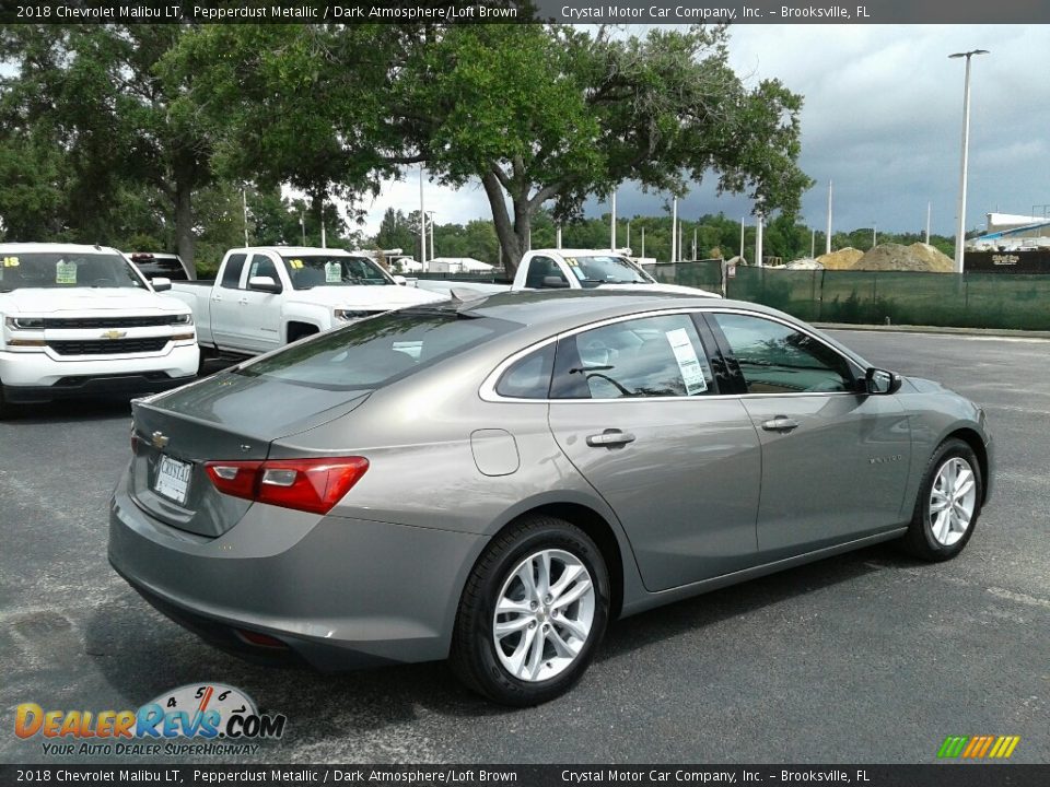 2018 Chevrolet Malibu LT Pepperdust Metallic / Dark Atmosphere/Loft Brown Photo #5
