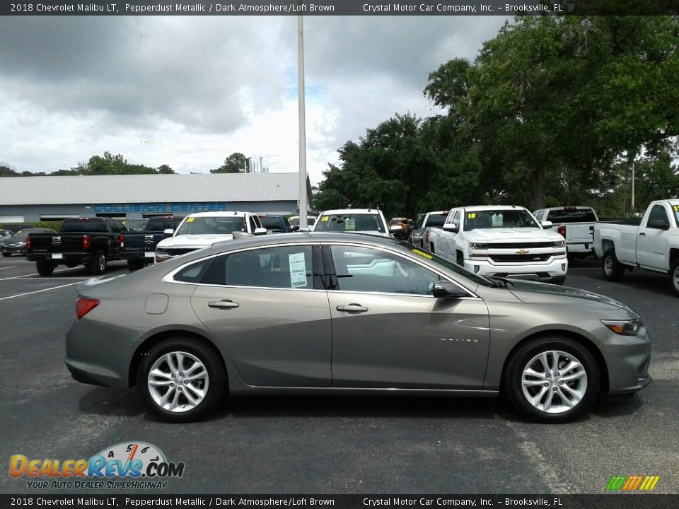2018 Chevrolet Malibu LT Pepperdust Metallic / Dark Atmosphere/Loft Brown Photo #6