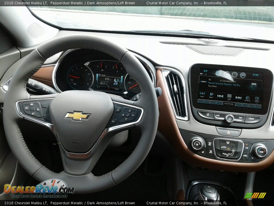 2018 Chevrolet Malibu LT Pepperdust Metallic / Dark Atmosphere/Loft Brown Photo #13