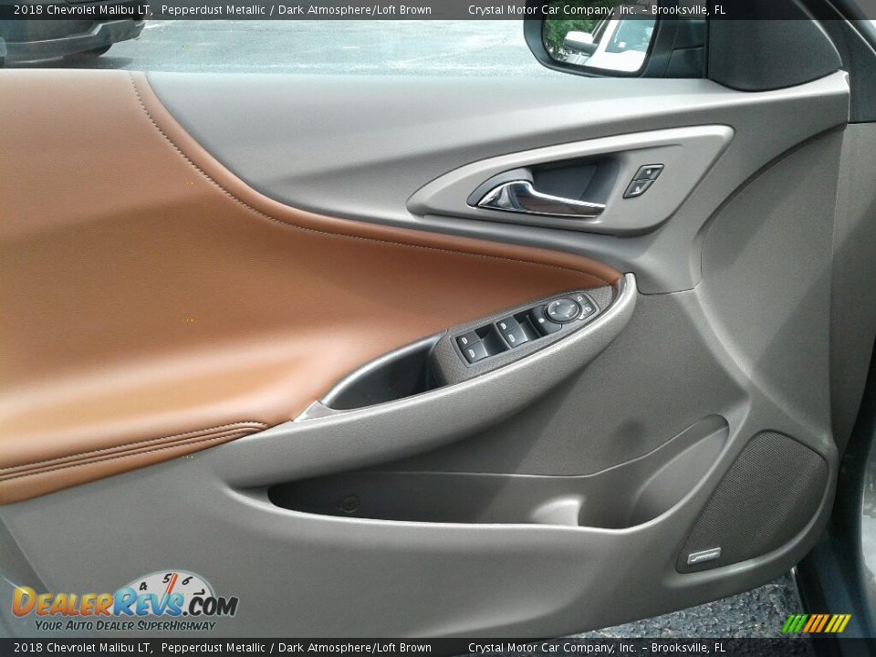 2018 Chevrolet Malibu LT Pepperdust Metallic / Dark Atmosphere/Loft Brown Photo #17