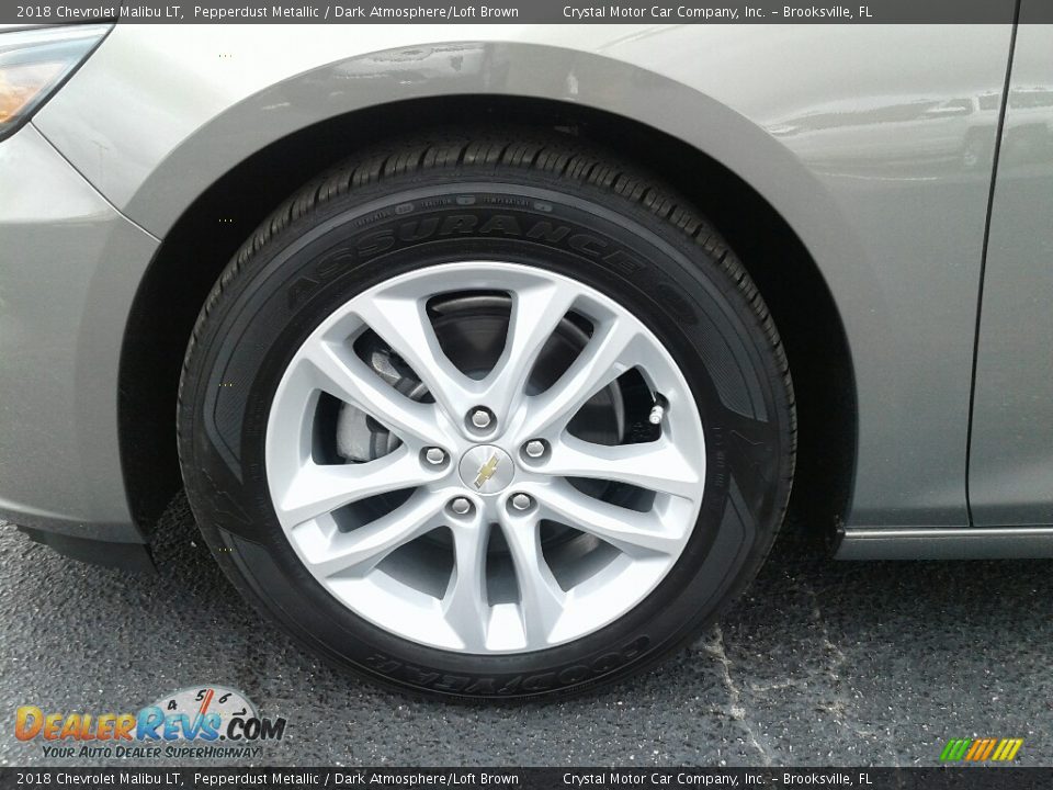 2018 Chevrolet Malibu LT Pepperdust Metallic / Dark Atmosphere/Loft Brown Photo #20