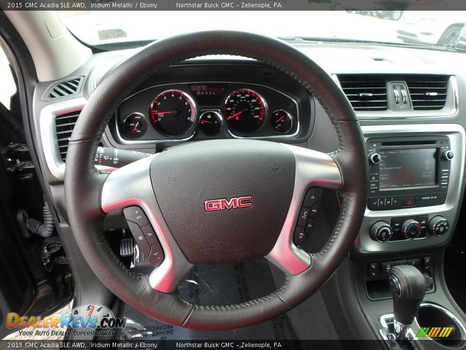 2015 GMC Acadia SLE AWD Iridium Metallic / Ebony Photo #25