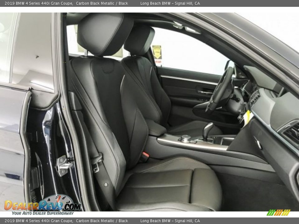 2019 BMW 4 Series 440i Gran Coupe Carbon Black Metallic / Black Photo #2