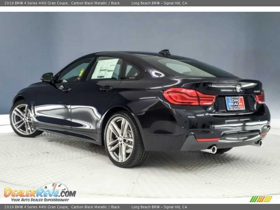 2019 BMW 4 Series 440i Gran Coupe Carbon Black Metallic / Black Photo #3