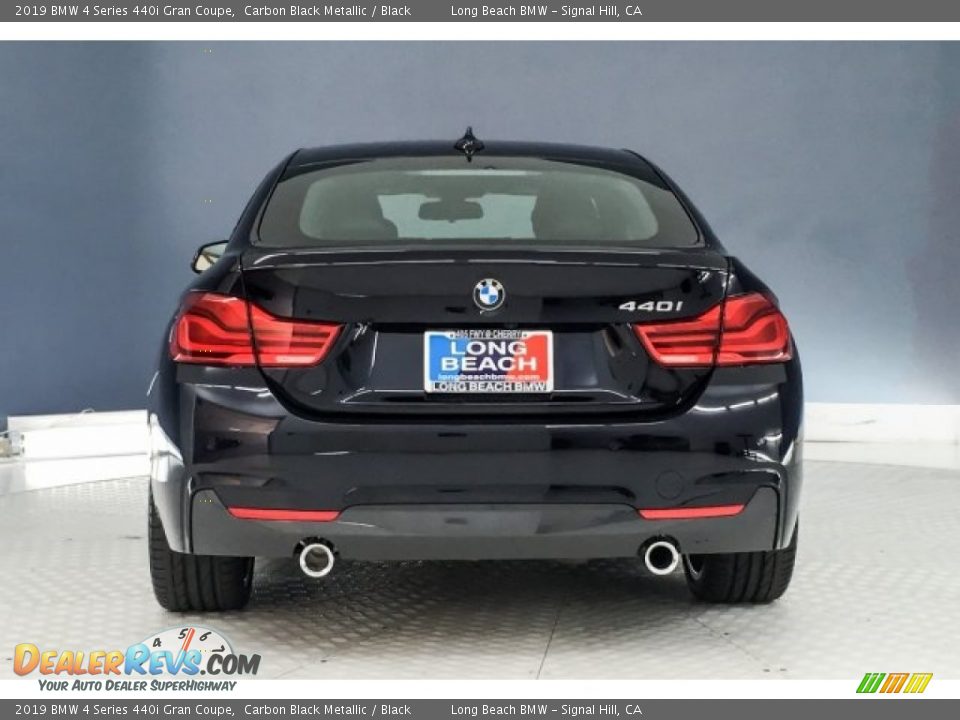 2019 BMW 4 Series 440i Gran Coupe Carbon Black Metallic / Black Photo #4