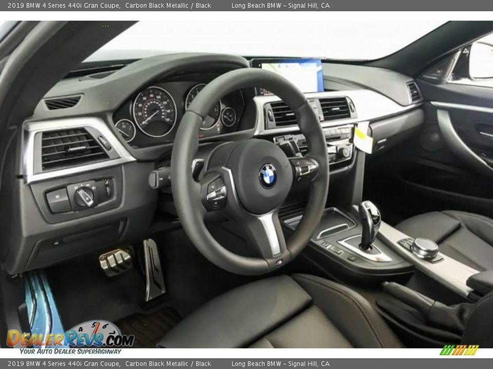 2019 BMW 4 Series 440i Gran Coupe Carbon Black Metallic / Black Photo #5