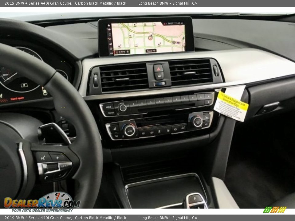 2019 BMW 4 Series 440i Gran Coupe Carbon Black Metallic / Black Photo #6