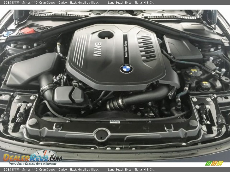 2019 BMW 4 Series 440i Gran Coupe Carbon Black Metallic / Black Photo #8