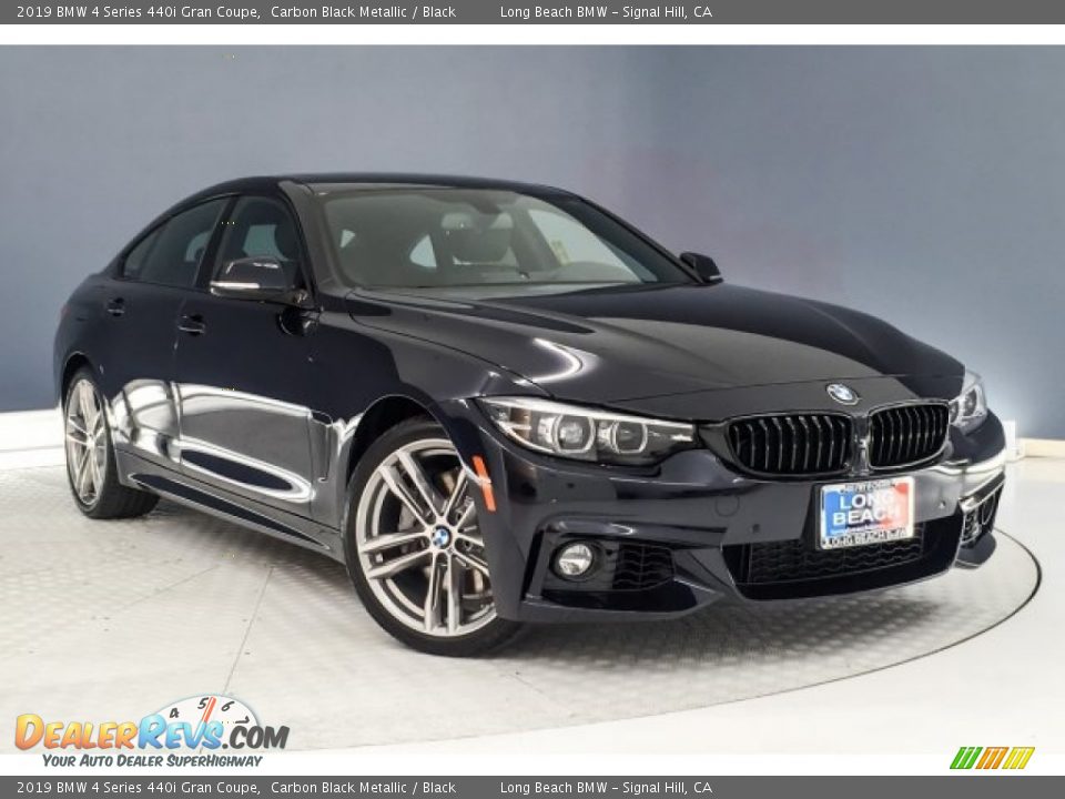 2019 BMW 4 Series 440i Gran Coupe Carbon Black Metallic / Black Photo #12