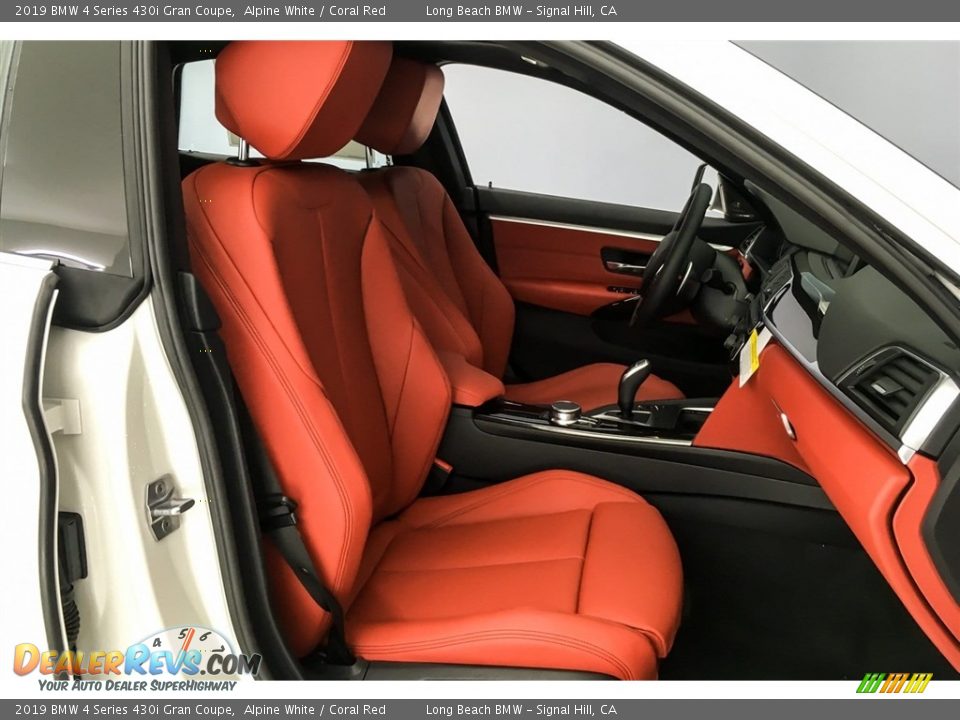 2019 BMW 4 Series 430i Gran Coupe Alpine White / Coral Red Photo #2