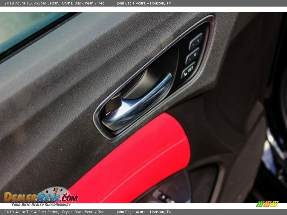 2019 Acura TLX A-Spec Sedan Crystal Black Pearl / Red Photo #15