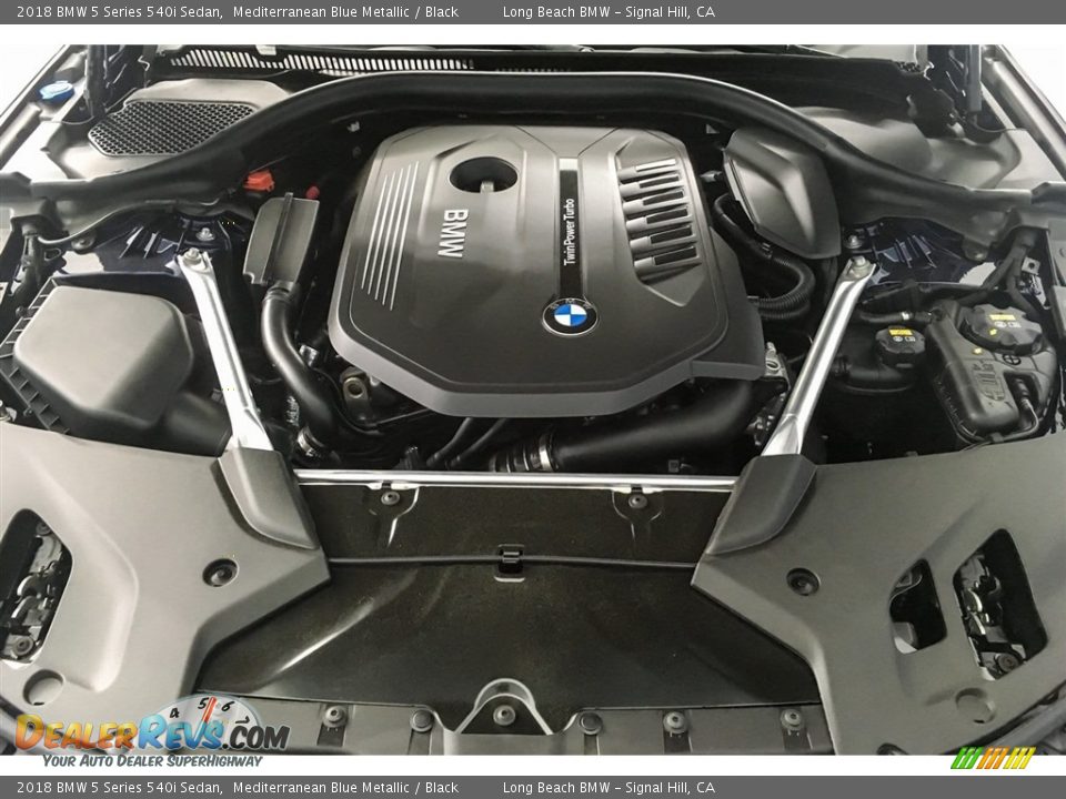 2018 BMW 5 Series 540i Sedan Mediterranean Blue Metallic / Black Photo #8