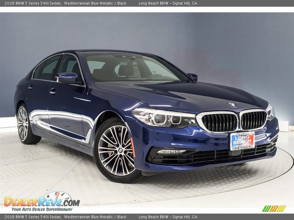 2018 BMW 5 Series 540i Sedan Mediterranean Blue Metallic / Black Photo #12