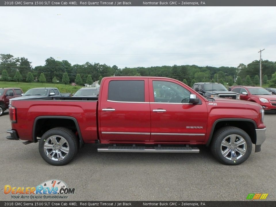 2018 GMC Sierra 1500 SLT Crew Cab 4WD Red Quartz Tintcoat / Jet Black Photo #4