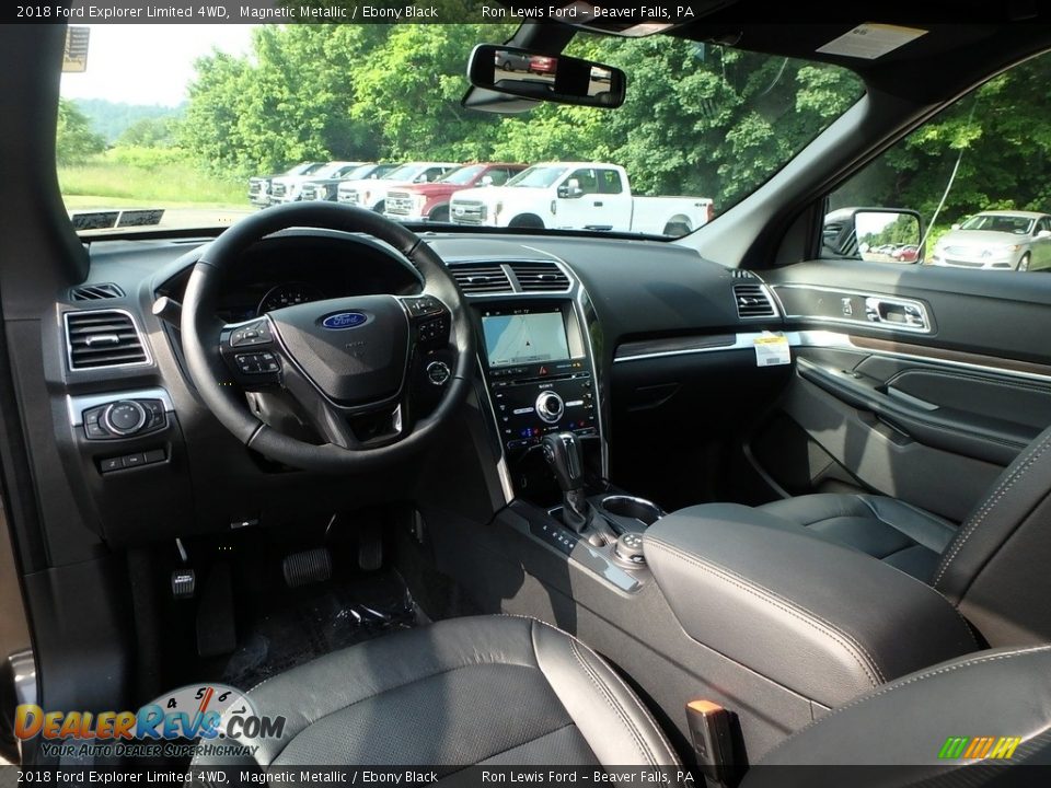 Ebony Black Interior - 2018 Ford Explorer Limited 4WD Photo #13
