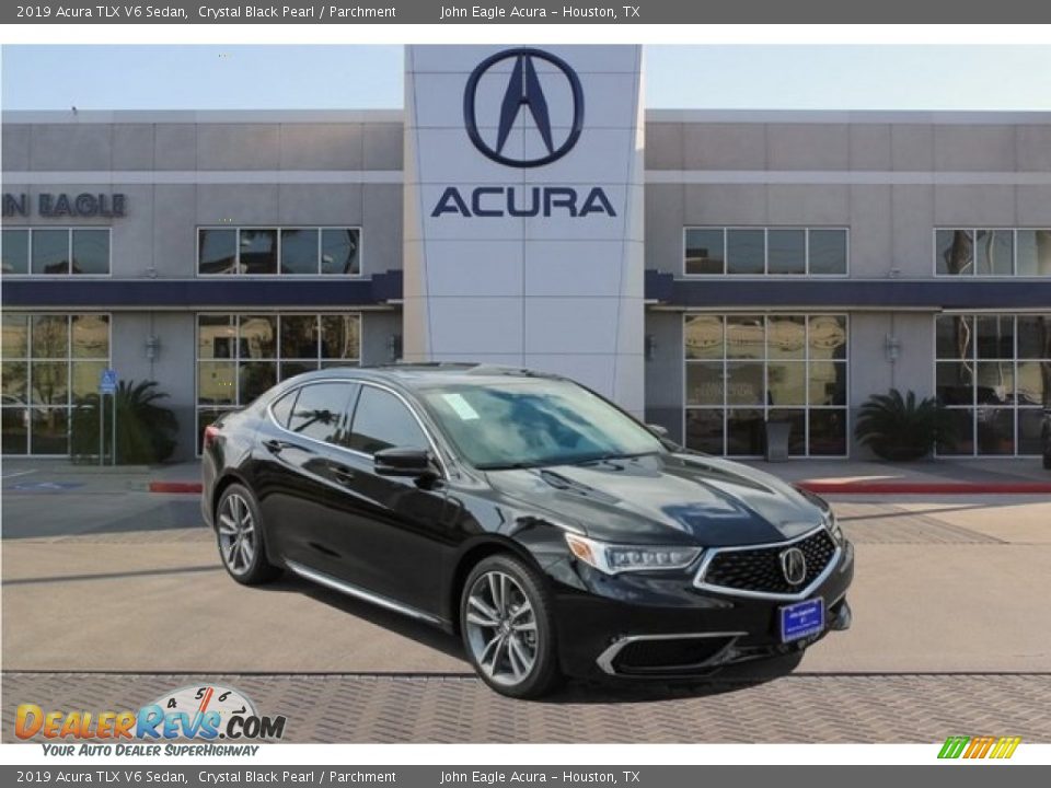 2019 Acura TLX V6 Sedan Crystal Black Pearl / Parchment Photo #1