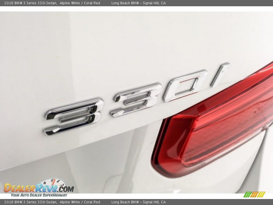 2018 BMW 3 Series 330i Sedan Alpine White / Coral Red Photo #7