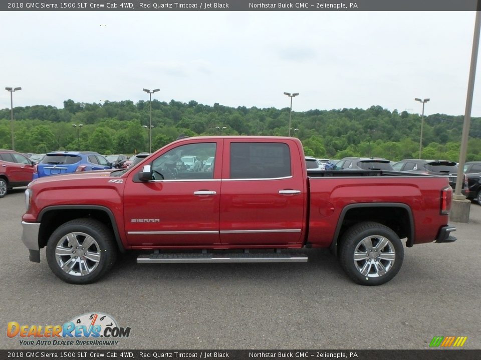 2018 GMC Sierra 1500 SLT Crew Cab 4WD Red Quartz Tintcoat / Jet Black Photo #8