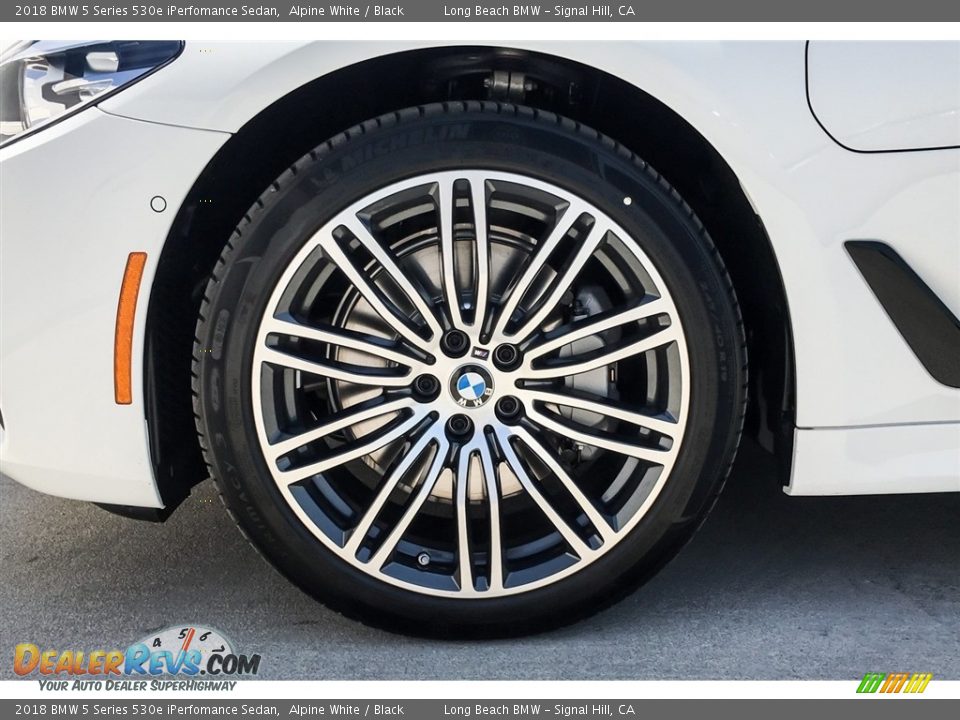 2018 BMW 5 Series 530e iPerfomance Sedan Alpine White / Black Photo #9