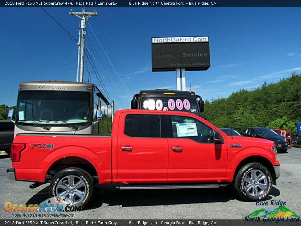 2018 Ford F150 XLT SuperCrew 4x4 Race Red / Earth Gray Photo #6