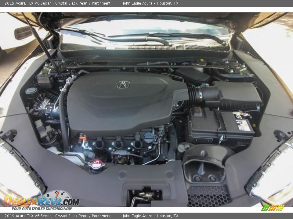 2019 Acura TLX V6 Sedan Crystal Black Pearl / Parchment Photo #28