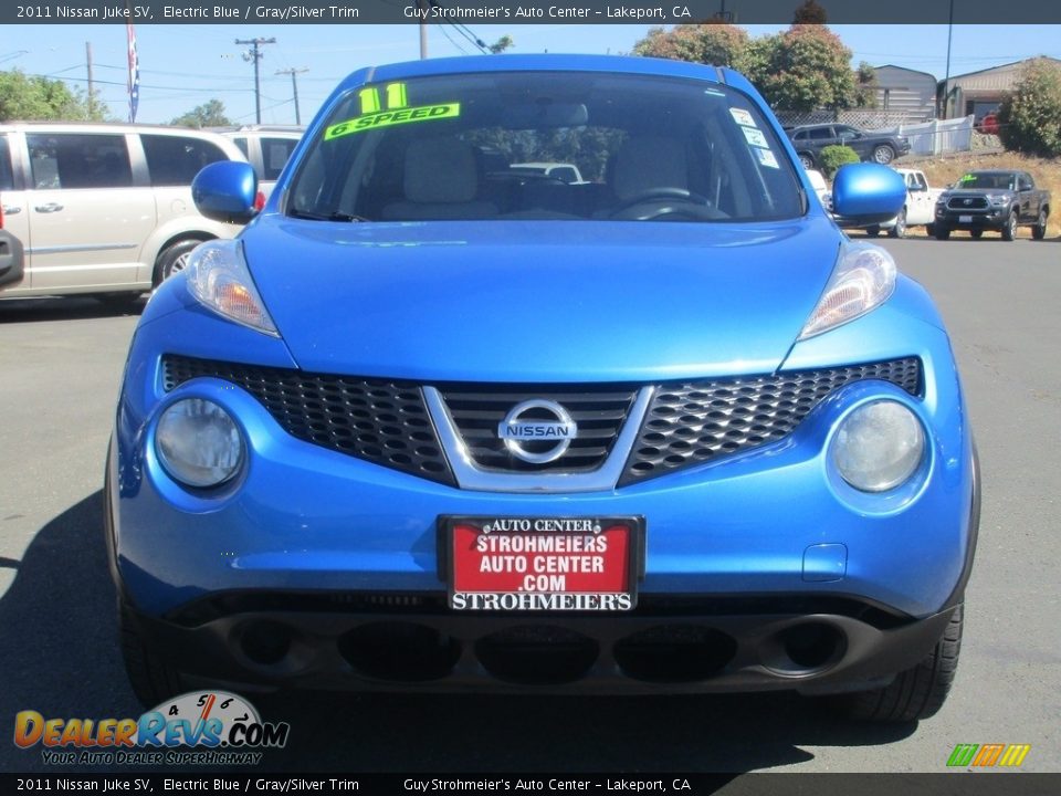 2011 Nissan Juke SV Electric Blue / Gray/Silver Trim Photo #2