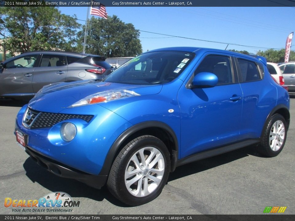 2011 Nissan Juke SV Electric Blue / Gray/Silver Trim Photo #3