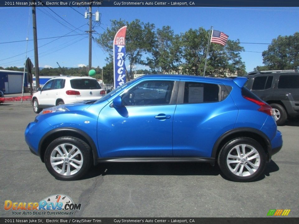 2011 Nissan Juke SV Electric Blue / Gray/Silver Trim Photo #4