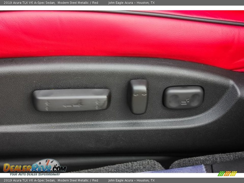 2019 Acura TLX V6 A-Spec Sedan Modern Steel Metallic / Red Photo #14