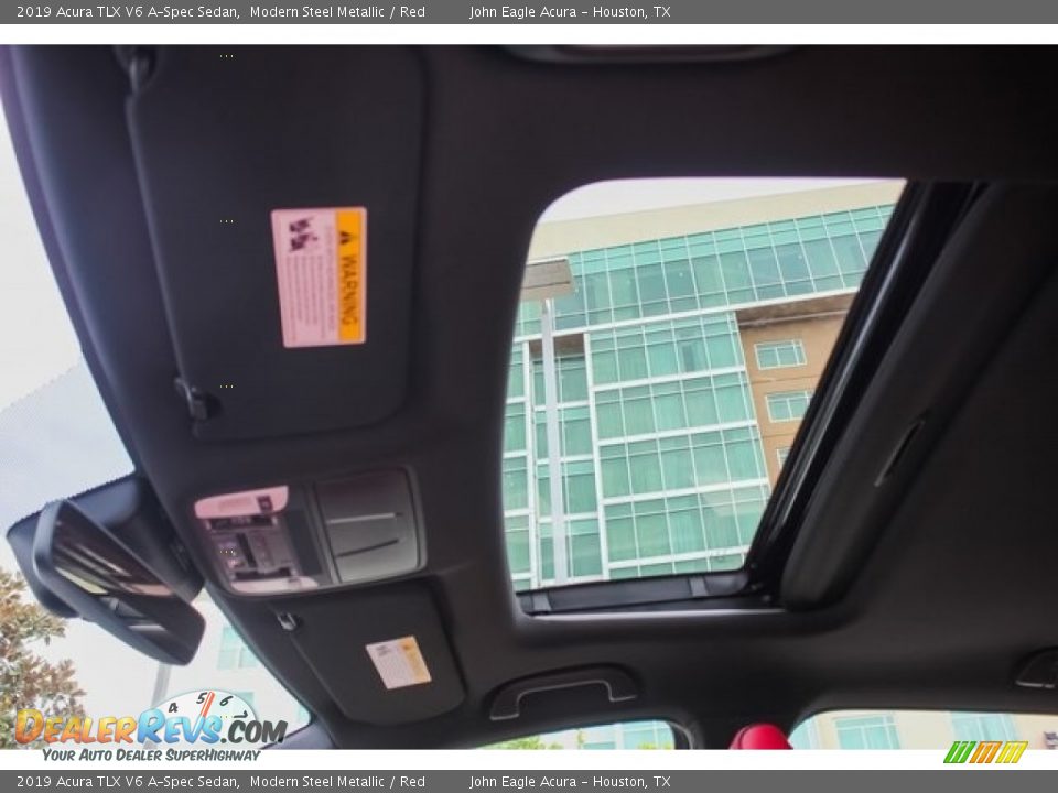 2019 Acura TLX V6 A-Spec Sedan Modern Steel Metallic / Red Photo #15