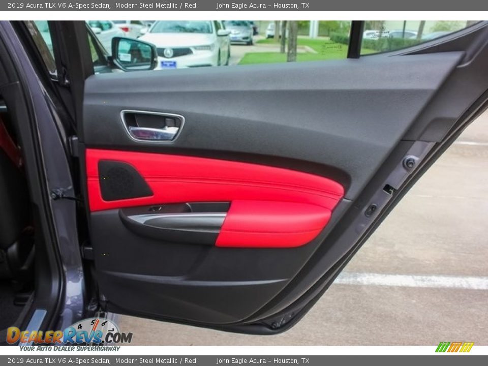 2019 Acura TLX V6 A-Spec Sedan Modern Steel Metallic / Red Photo #20