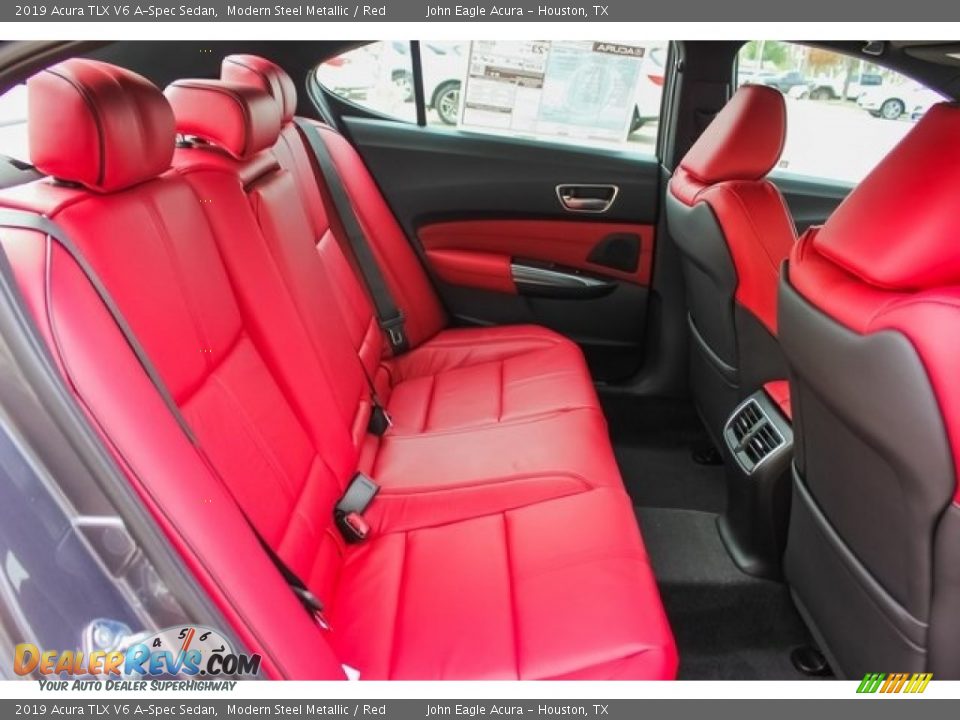 2019 Acura TLX V6 A-Spec Sedan Modern Steel Metallic / Red Photo #21
