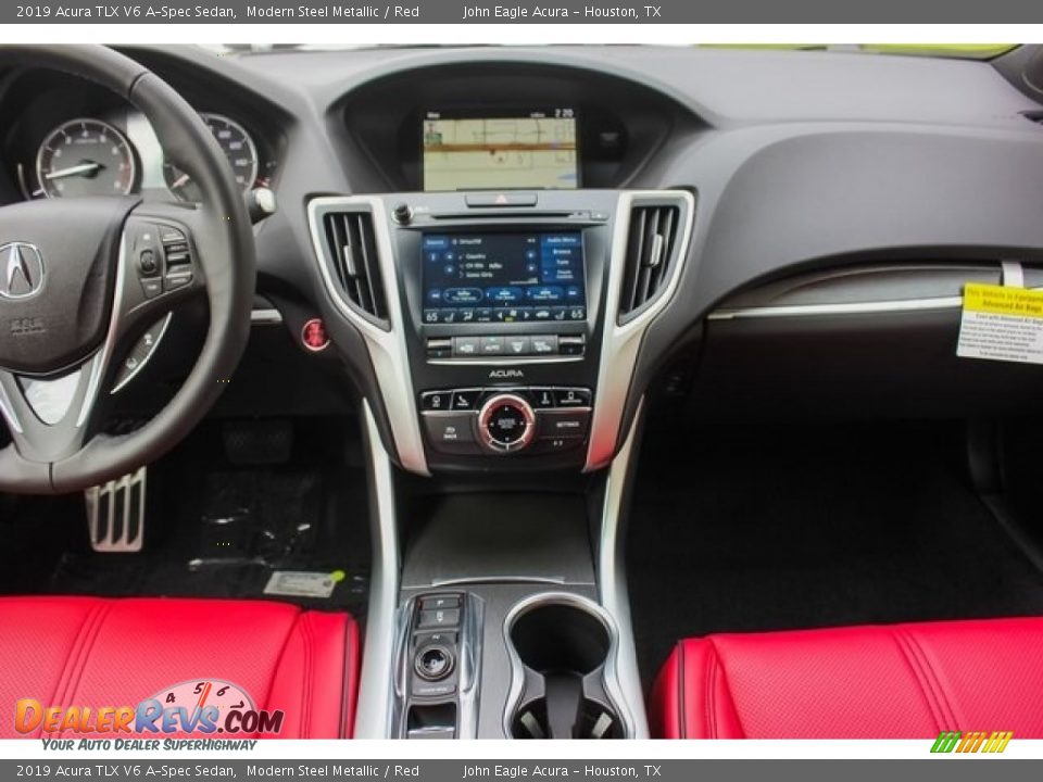 2019 Acura TLX V6 A-Spec Sedan Modern Steel Metallic / Red Photo #27