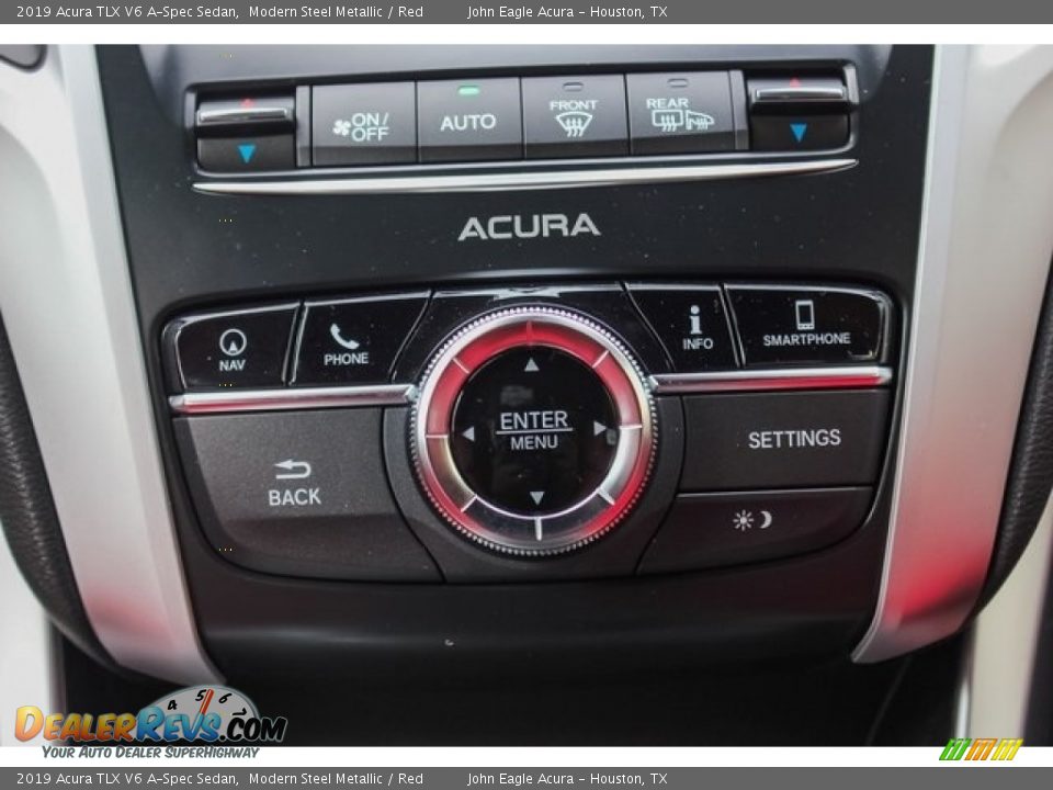 2019 Acura TLX V6 A-Spec Sedan Modern Steel Metallic / Red Photo #30