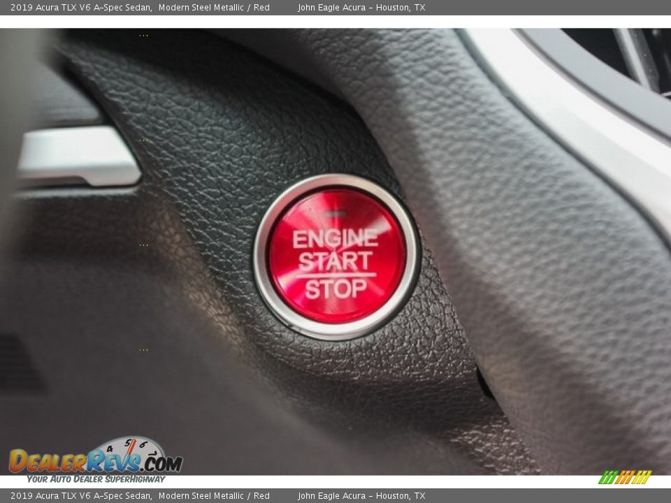 2019 Acura TLX V6 A-Spec Sedan Modern Steel Metallic / Red Photo #34