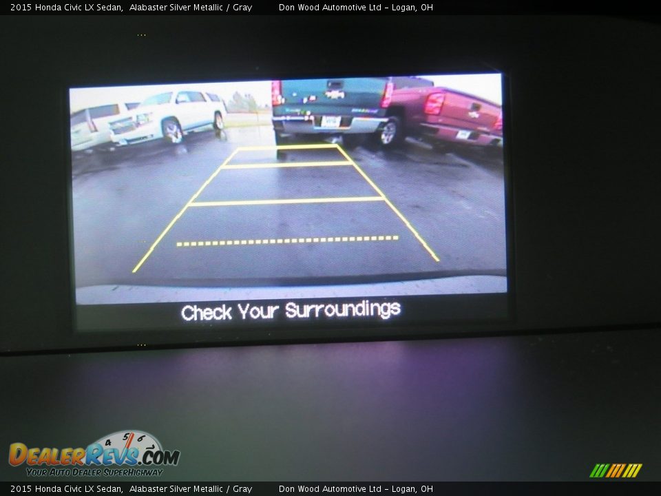 2015 Honda Civic LX Sedan Alabaster Silver Metallic / Gray Photo #3