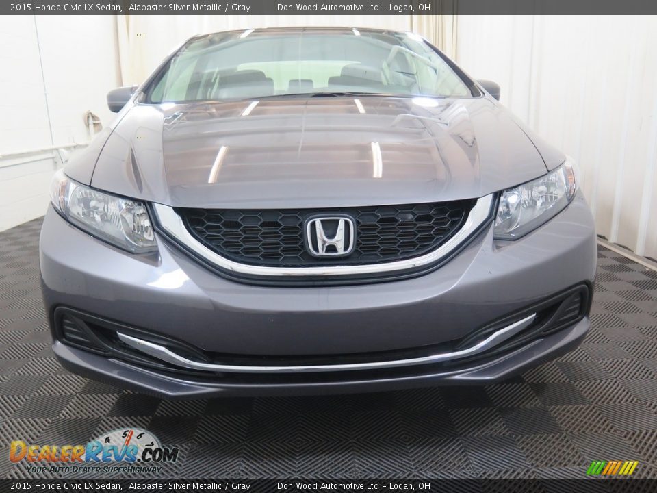 2015 Honda Civic LX Sedan Alabaster Silver Metallic / Gray Photo #7