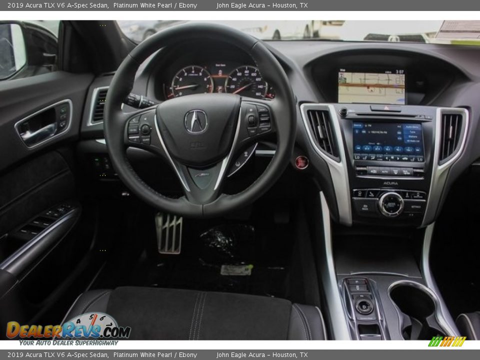 2019 Acura TLX V6 A-Spec Sedan Platinum White Pearl / Ebony Photo #25