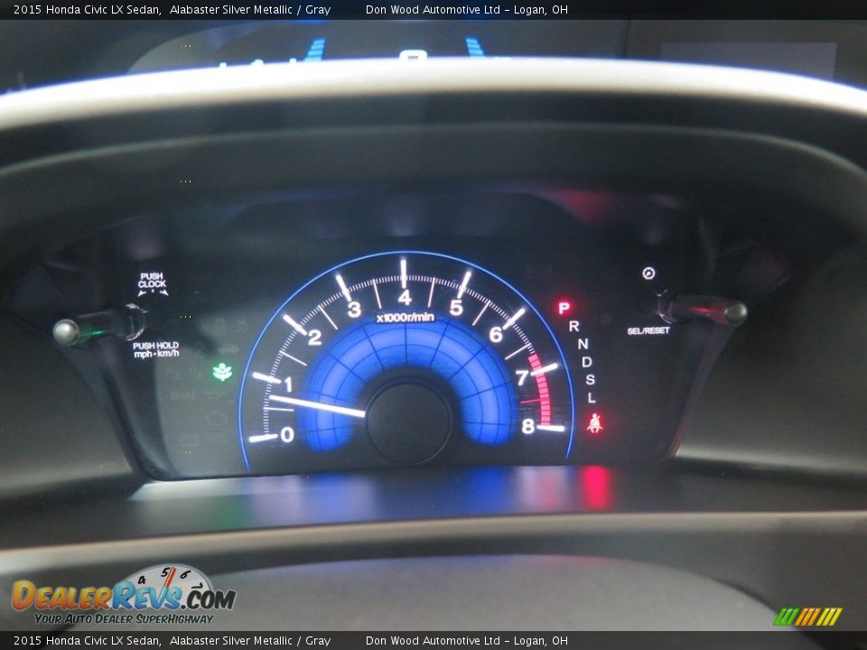 2015 Honda Civic LX Sedan Alabaster Silver Metallic / Gray Photo #18