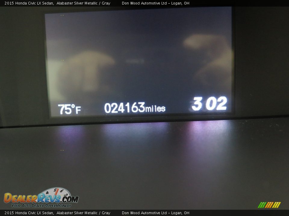 2015 Honda Civic LX Sedan Alabaster Silver Metallic / Gray Photo #20