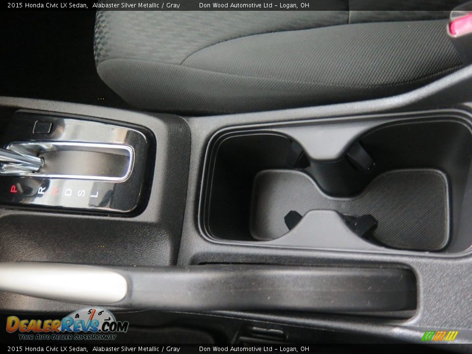 2015 Honda Civic LX Sedan Alabaster Silver Metallic / Gray Photo #22