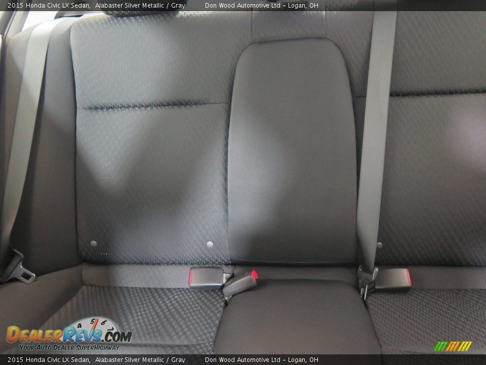 2015 Honda Civic LX Sedan Alabaster Silver Metallic / Gray Photo #23
