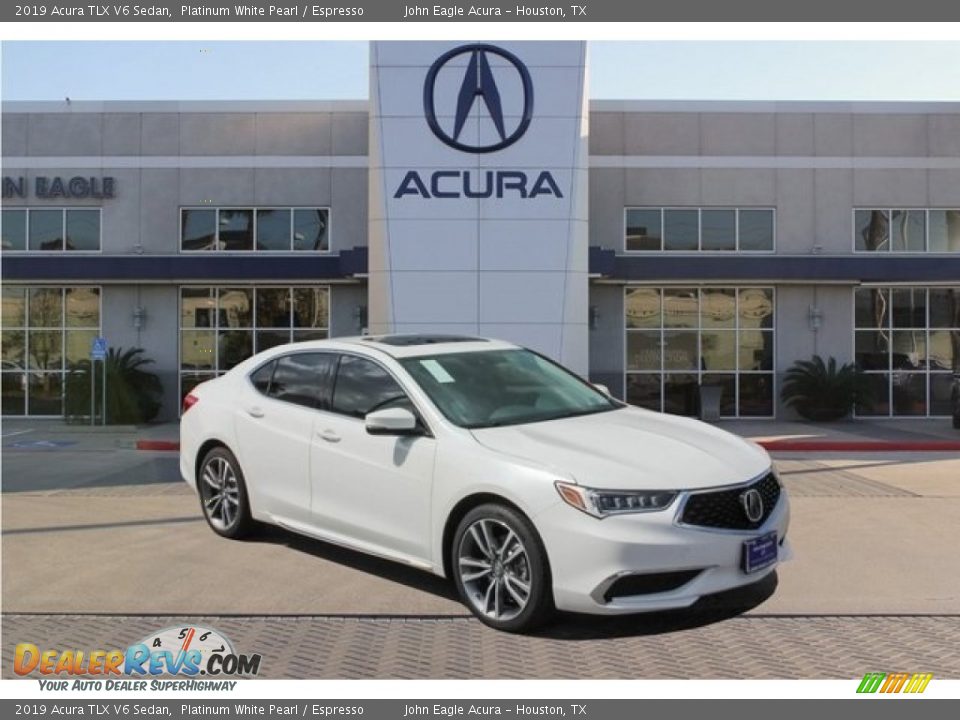 2019 Acura TLX V6 Sedan Platinum White Pearl / Espresso Photo #1